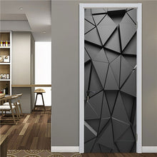 Load image into Gallery viewer, 2PCS/Set Fashion Geometric Door Sticker Wallpaper On The Door Home Decoration Self Stick Wallpaper Waterproof Renovation Poster