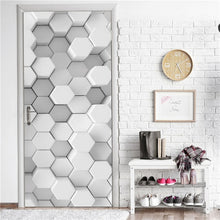 Load image into Gallery viewer, 2PCS/Set Fashion Geometric Door Sticker Wallpaper On The Door Home Decoration Self Stick Wallpaper Waterproof Renovation Poster