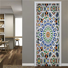 Load image into Gallery viewer, 2PCS/Set Fashion Geometric Door Sticker Wallpaper On The Door Home Decoration Self Stick Wallpaper Waterproof Renovation Poster