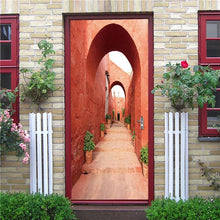 Load image into Gallery viewer, 2PCS/Set Fashion Geometric Door Sticker Wallpaper On The Door Home Decoration Self Stick Wallpaper Waterproof Renovation Poster