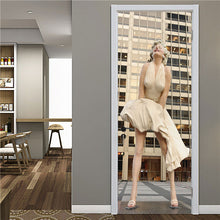 Load image into Gallery viewer, 2PCS/Set Fashion Geometric Door Sticker Wallpaper On The Door Home Decoration Self Stick Wallpaper Waterproof Renovation Poster