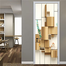 Load image into Gallery viewer, 2PCS/Set Fashion Geometric Door Sticker Wallpaper On The Door Home Decoration Self Stick Wallpaper Waterproof Renovation Poster