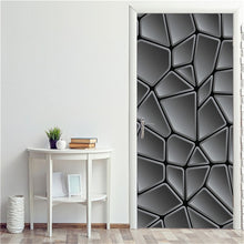 Load image into Gallery viewer, 2PCS/Set Fashion Geometric Door Sticker Wallpaper On The Door Home Decoration Self Stick Wallpaper Waterproof Renovation Poster
