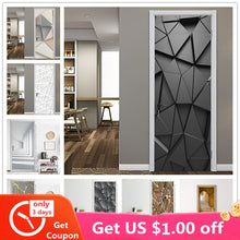 Load image into Gallery viewer, 2PCS/Set Fashion Geometric Door Sticker Wallpaper On The Door Home Decoration Self Stick Wallpaper Waterproof Renovation Poster